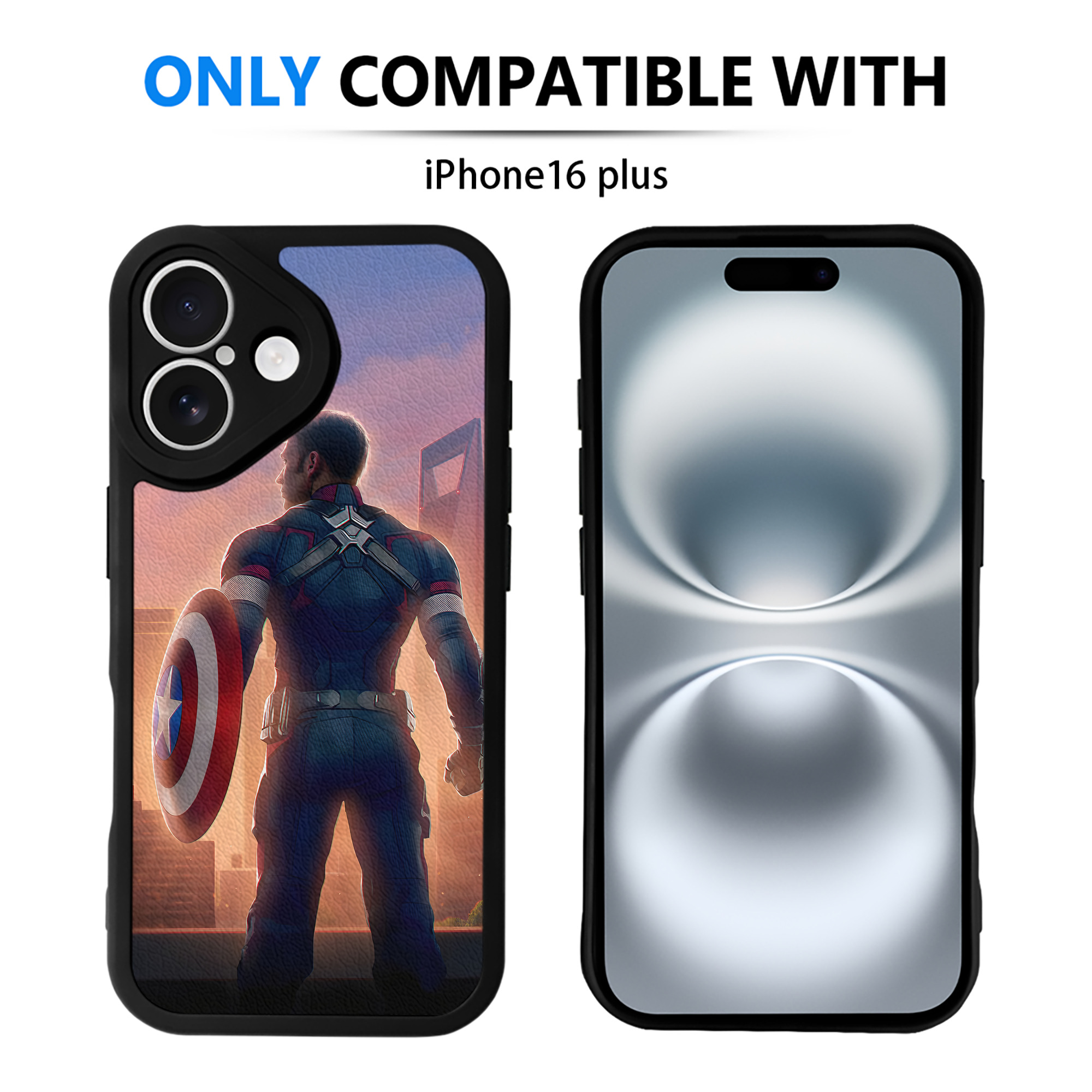 （画像用） アベンジャーズ The Avengers 【iPhone 16シリーズ対応】シリコンスマホケース（レザー調） 材質：シリコン